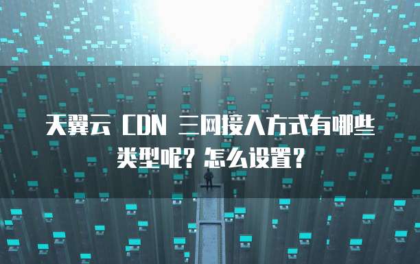 天翼云 CDN 三网接入方式有哪些类型呢?怎么设置?