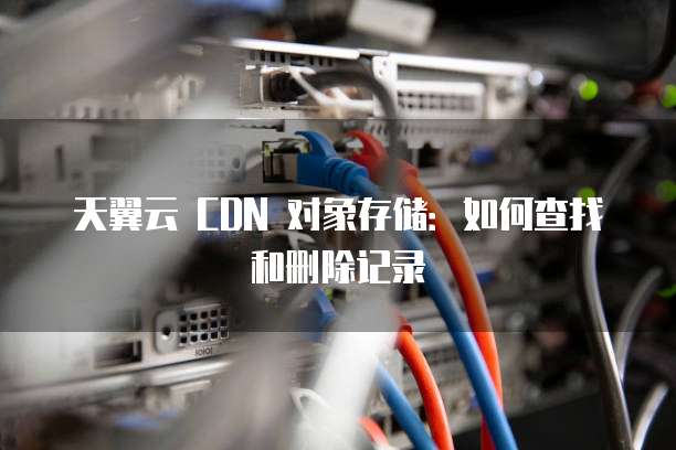 天翼云 CDN 对象存储：如何查找和删除记录