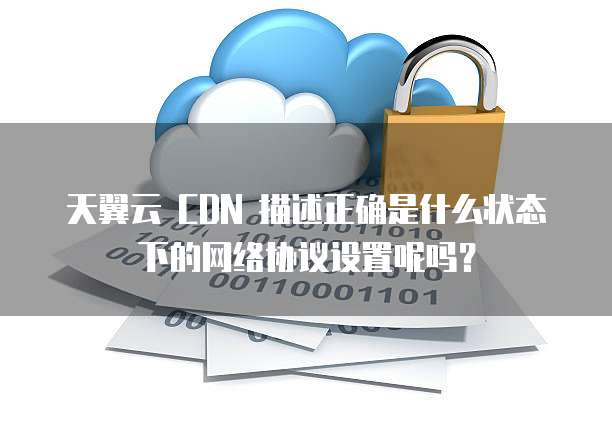 天翼云 CDN 描述正确是什么状态下的网络协议设置呢吗?
