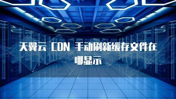 天翼云 CDN 手动刷新缓存文件在哪显示