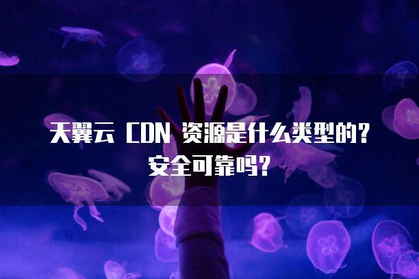 天翼云 CDN 资源是什么类型的?安全可靠吗?