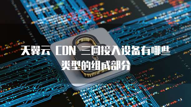 天翼云 CDN 三网接入设备有哪些类型的组成部分