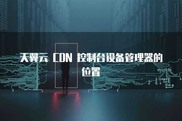 天翼云 CDN 控制台设备管理器的位置