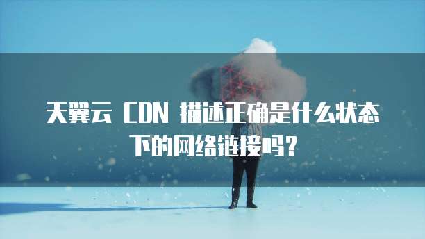 天翼云 CDN 描述正确是什么状态下的网络链接吗?
