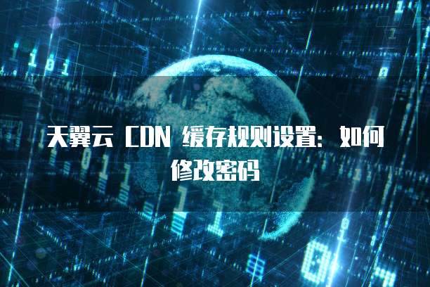 天翼云 CDN 缓存规则设置:如何修改密码