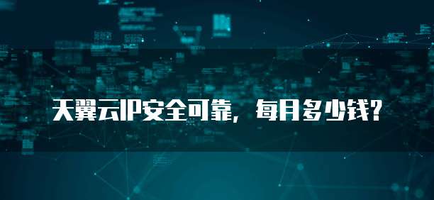 天翼云IP安全可靠，每月多少钱？