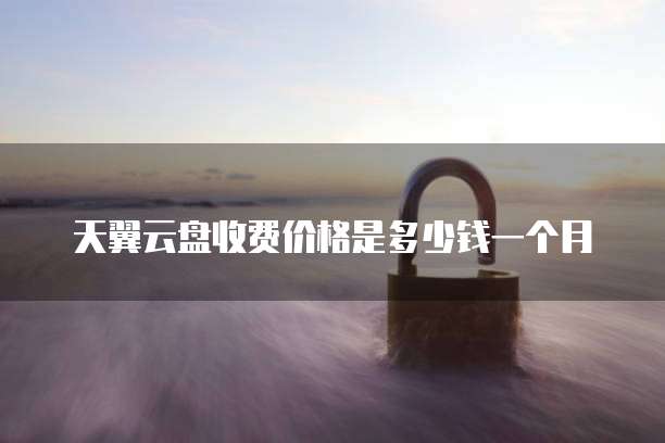 天翼云盘收费价格是多少钱一个月