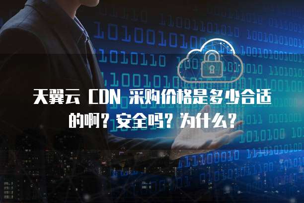 天翼云 CDN 采购价格是多少合适的啊？安全吗？为什么？