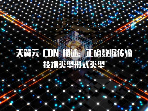 天翼云 CDN 描述：正确数据传输技术类型形式类型