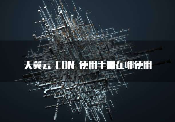 天翼云 CDN 使用手册在哪使用