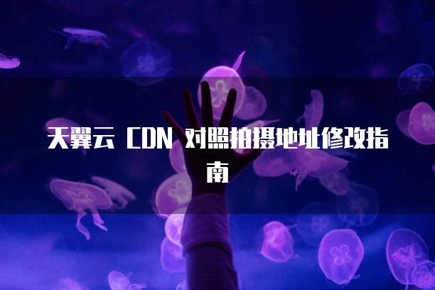 天翼云 CDN 对照拍摄地址修改指南