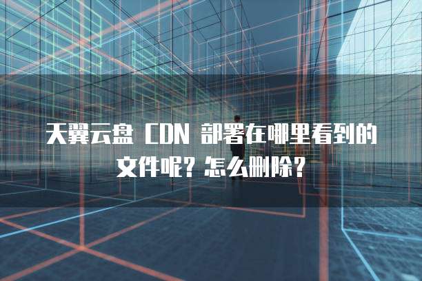 天翼云盘 CDN 部署在哪里看到的文件呢?怎么删除?