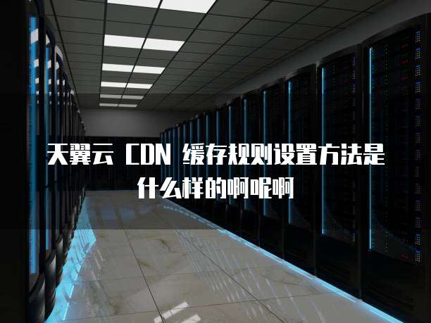 天翼云 CDN 缓存规则设置方法是什么样的啊呢啊