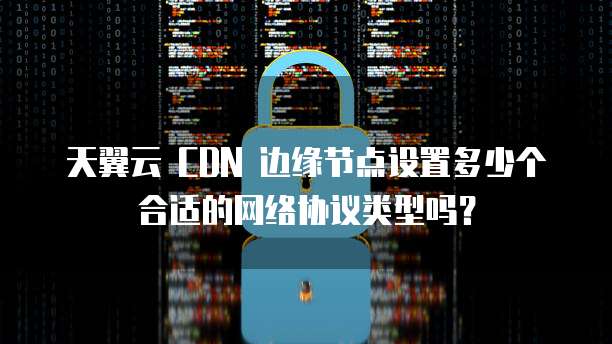 天翼云 CDN 边缘节点设置多少个合适的网络协议类型吗？