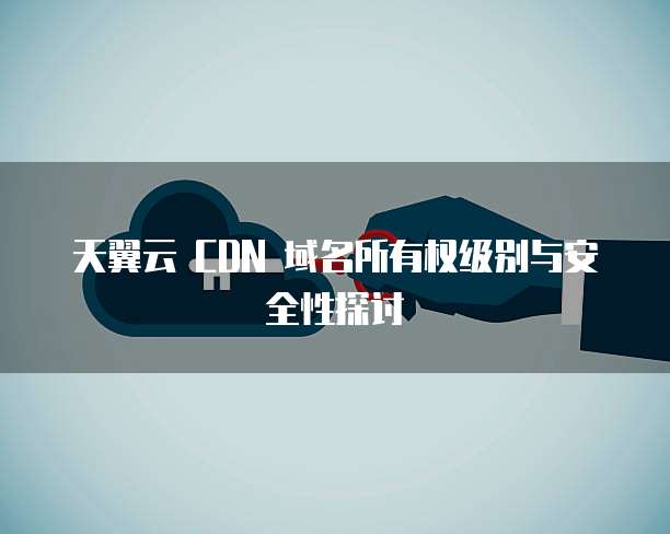 天翼云 CDN 域名所有权级别与安全性探讨