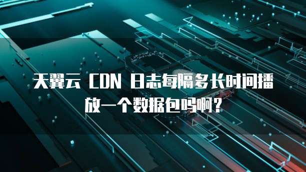 天翼云 CDN 日志每隔多长时间播放一个数据包吗啊?