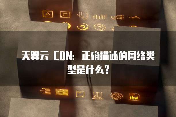 天翼云 CDN:正确描述的网络类型是什么?