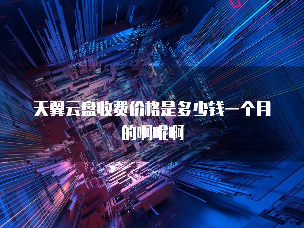 天翼云盘收费价格是多少钱一个月的啊呢啊