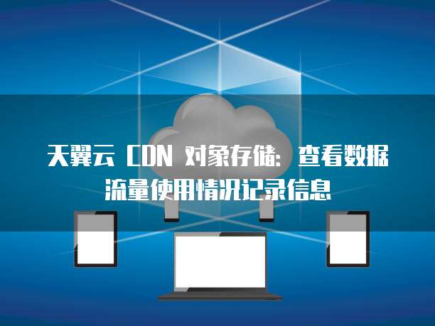天翼云 CDN 对象存储:查看数据流量使用情况记录信息