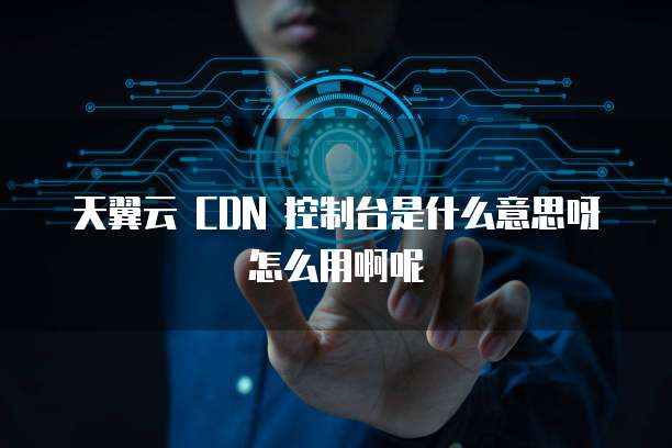 天翼云 CDN 控制台是什么意思呀怎么用啊呢