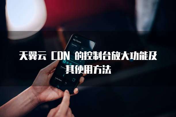 天翼云 CDN 的控制台放大功能及其使用方法