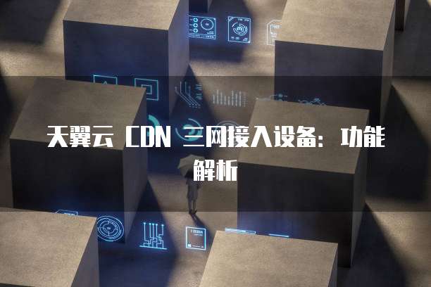 天翼云 CDN 三网接入设备:功能解析