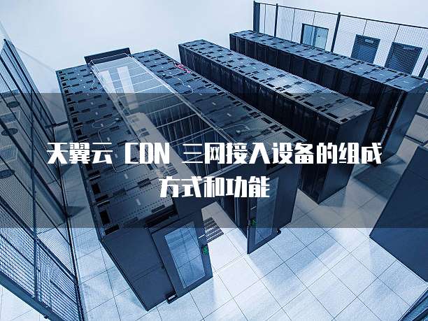 天翼云 CDN 三网接入设备的组成方式和功能