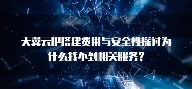 天翼云IP搭建费用与安全性探讨为什么找不到相关服务?