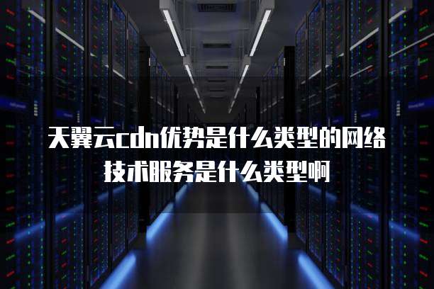 天翼云cdn优势是什么类型的网络技术服务是什么类型啊