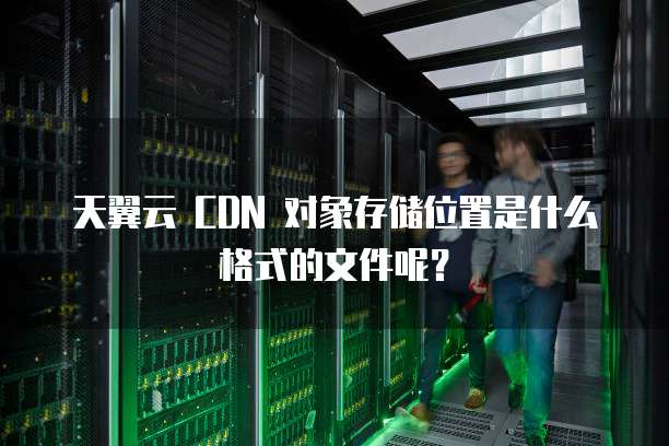 天翼云 CDN 对象存储位置是什么格式的文件呢?