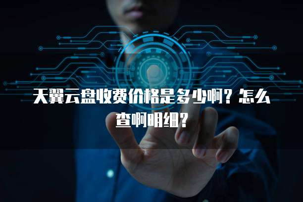 天翼云盘收费价格是多少啊?怎么查啊明细?