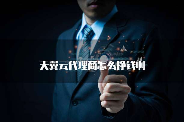 天翼云代理商怎么挣钱啊