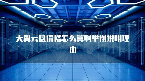 天翼云盘价格怎么算啊举例说明理由