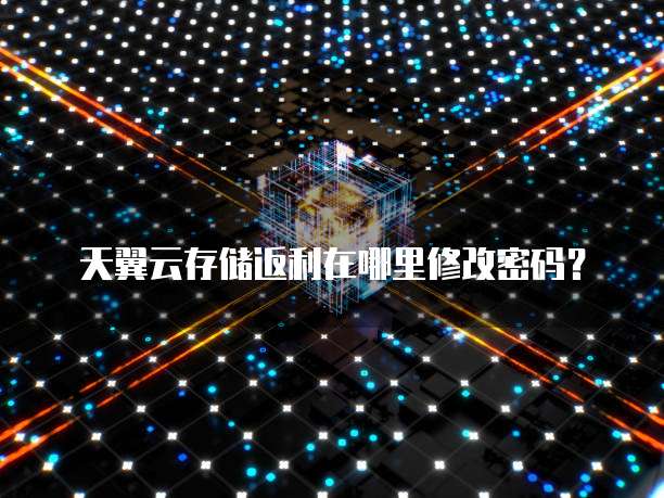 天翼云存储返利在哪里修改密码?
