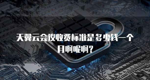 天翼云会议收费标准是多少钱一个月啊呢啊?