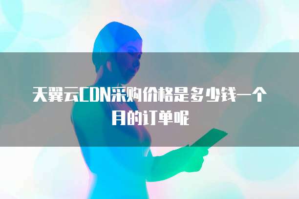 天翼云CDN采购价格是多少钱一个月的订单呢
