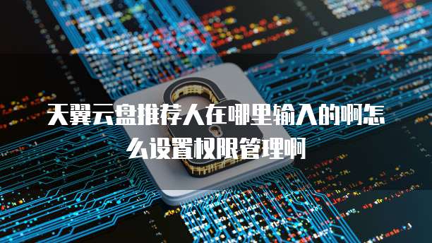 天翼云盘推荐人在哪里输入的啊怎么设置权限管理啊