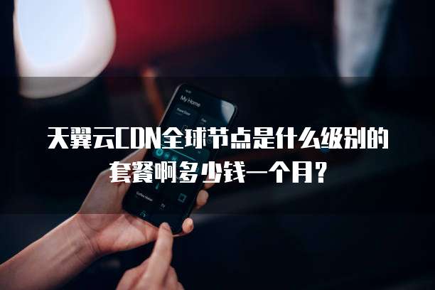 天翼云CDN全球节点是什么级别的套餐啊多少钱一个月？