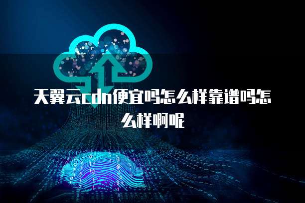 天翼云cdn便宜吗怎么样靠谱吗怎么样啊呢