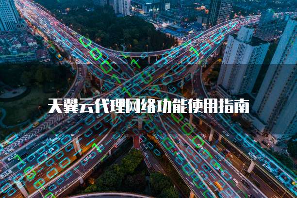 天翼云代理网络功能使用指南