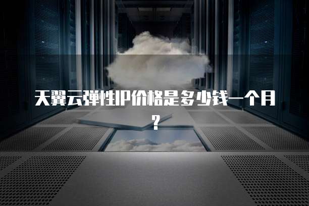 天翼云弹性IP价格是多少钱一个月?