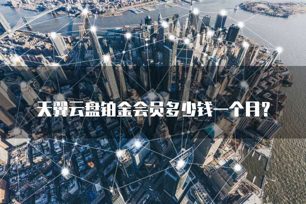 天翼云盘铂金会员多少钱一个月?