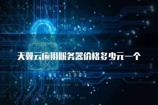 天翼云应用服务器价格多少元一个