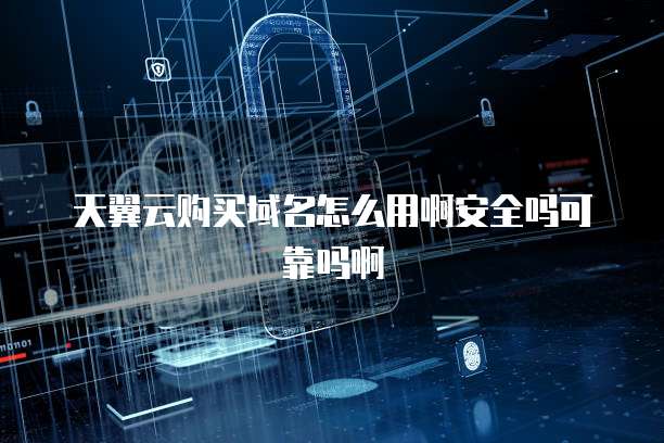 天翼云购买域名怎么用啊安全吗可靠吗啊