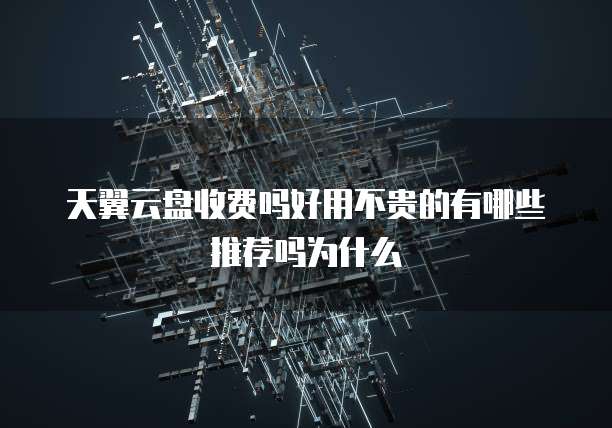 天翼云盘收费吗好用不贵的有哪些推荐吗为什么