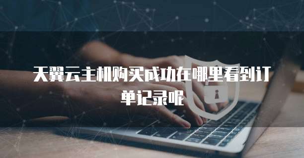 天翼云主机购买成功在哪里看到订单记录呢