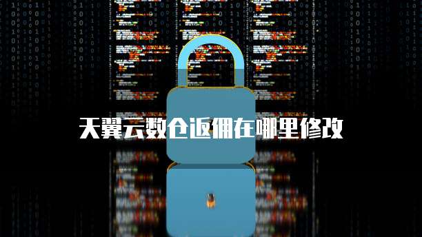 天翼云数仓返佣在哪里修改