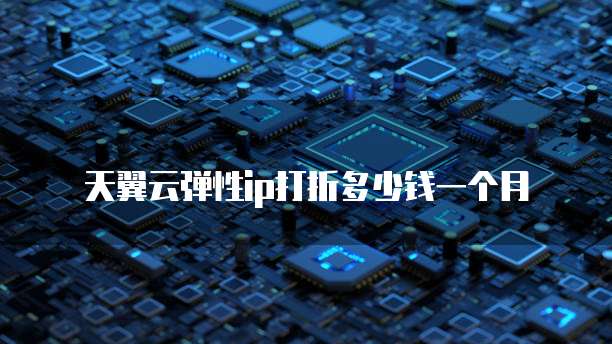 天翼云弹性ip打折多少钱一个月