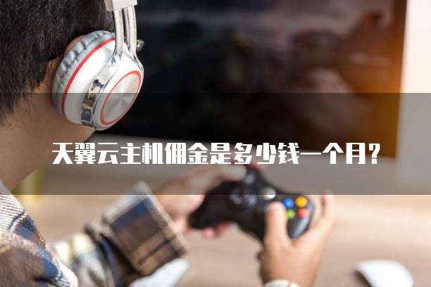 天翼云主机佣金是多少钱一个月?