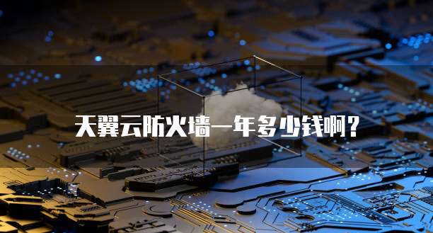 天翼云防火墙一年多少钱啊?